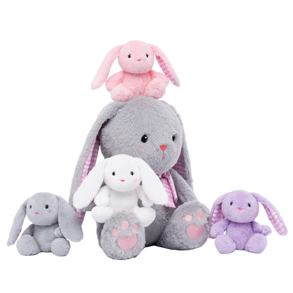 Rabbit Mommy with 4 Babies Plush Stuffed Animal