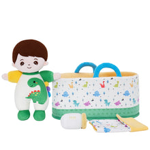 Load image into Gallery viewer, Mini Personalized Dinosaur White Skin Boy Plush Doll &amp; Gift Set