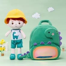 Load image into Gallery viewer, Personalized Summer Boy Plush Baby Boy Doll + Backpack