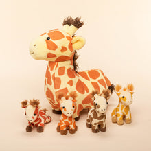 Load image into Gallery viewer, Giraffe Mommy with 4 Babies Plush Stuffed Animal Set