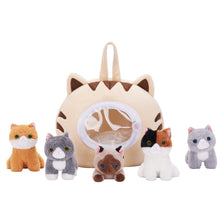 Load image into Gallery viewer, Personalized Cute Plush Cat House Toy Set with 5 Kittens