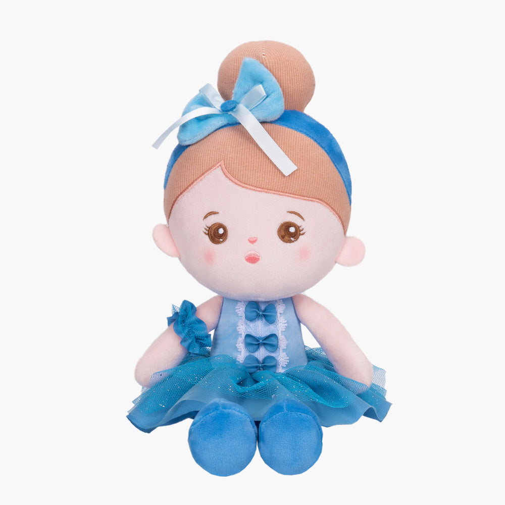 Personalized Ballerina Princess Plush Doll - Blue & Pink