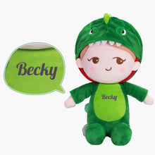 Load image into Gallery viewer, Personalized Becky Dinosaur Girl Doll + Backpack