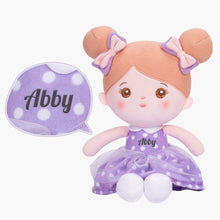 Load image into Gallery viewer, Personalized Sweet Girl Purple Plush Doll