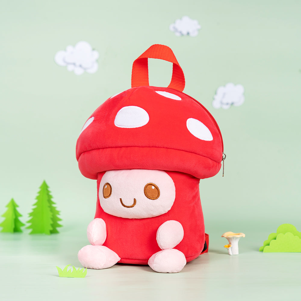 Personalized Cute Red Mushroom Plush Backpack