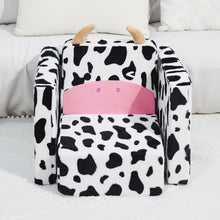 Load image into Gallery viewer, 2 In 1 Cute Dairy Cow Pattern Children Sofa Couch and Desk