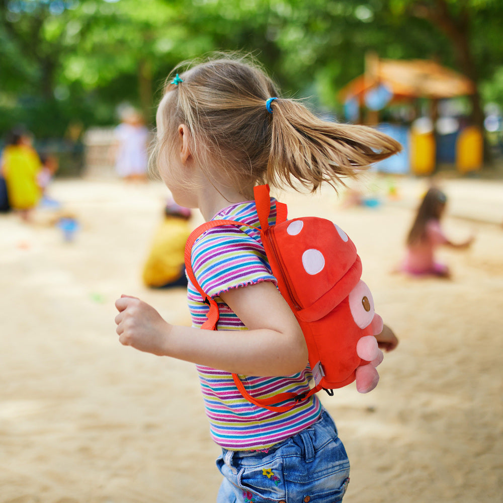 Personalized Cute Red Mushroom Plush Backpack