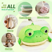 Load image into Gallery viewer, Ball Shaped Frog Children&#39;s Toy Storage Bean Bag Chair Cover