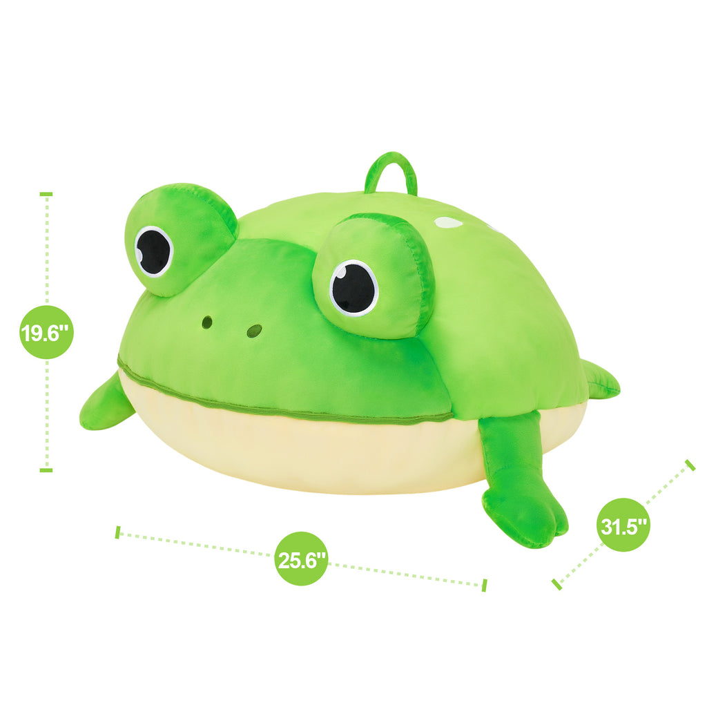 Ball Shaped Frog Children's Toy Storage Bean Bag Chair Cover