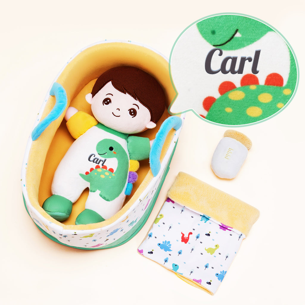 Personalized Baby Boy Plush Doll & Gift Set