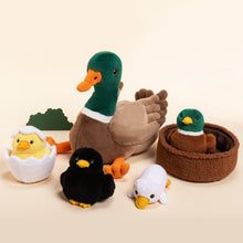 Load image into Gallery viewer, Mallard Dabbling Duck Plush Stuffed With 4 Ducklings in Nest - Pre Order