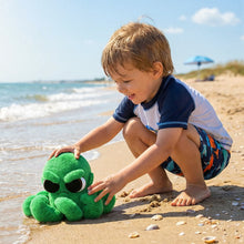 Load image into Gallery viewer, Soft Fur Green Octopus Plush Stuffed Animal Toy 7.5 Inch