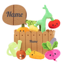 Load image into Gallery viewer, Personalized Baby&#39;s First Vegetable Garden Plush Playset