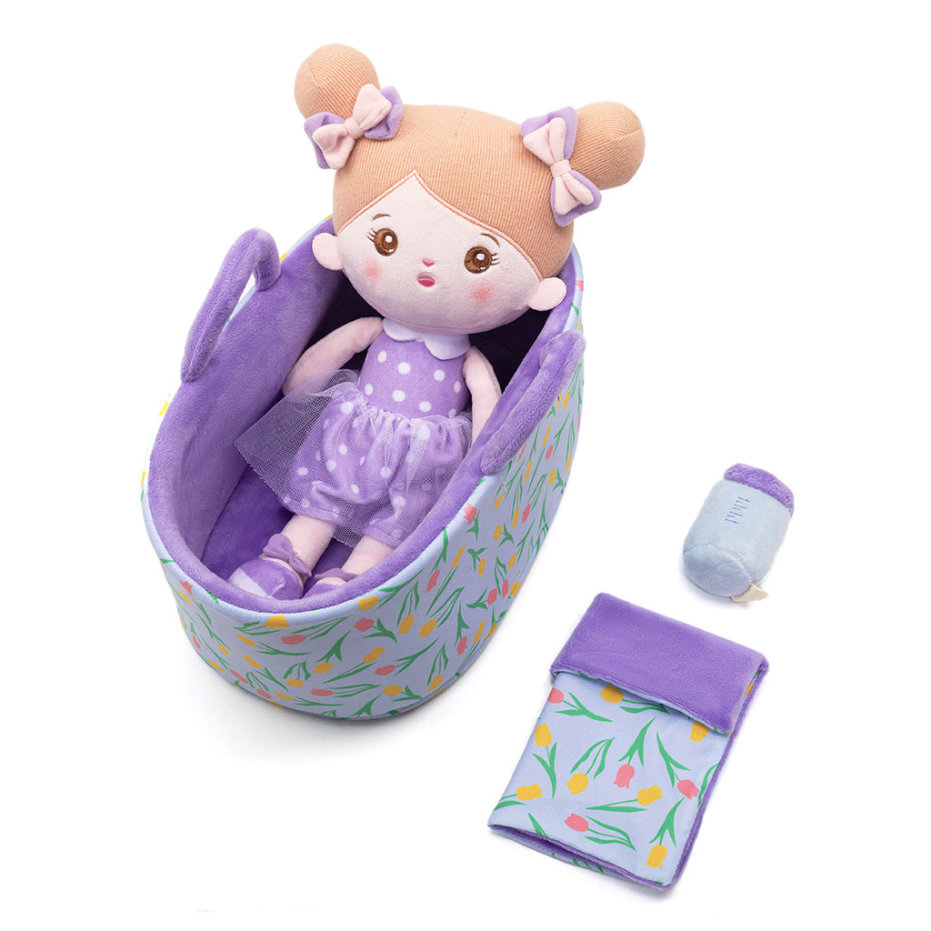 Personalized 13 Inch Doll and Bassinet Accessories