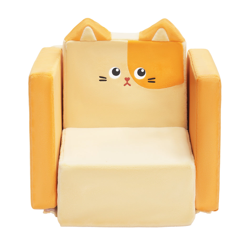 2 in 1 Cute Cat Children Sofa Couch and Desk