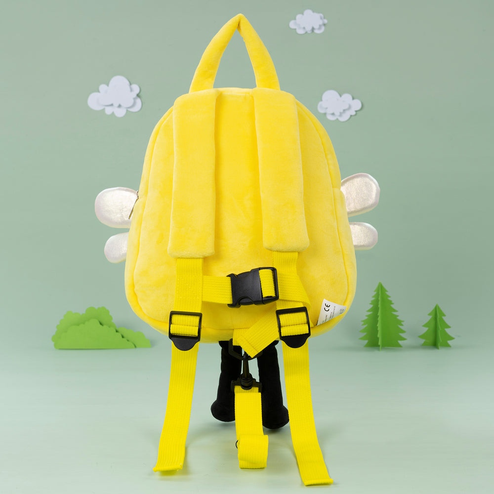 Personalized Yellow Bee Plush Backpack