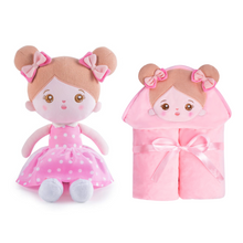 Load image into Gallery viewer, Personalized Doll and 35 Inch Soft Baby Blanket Combo