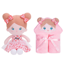 Load image into Gallery viewer, Personalized Doll and 35 Inch Soft Baby Blanket Combo