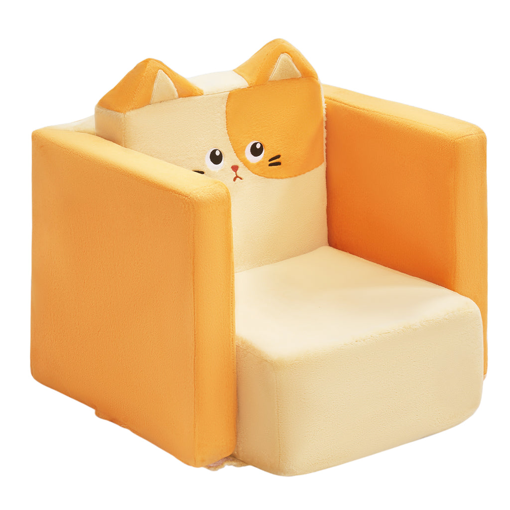 2 in 1 Cute Cat Children Sofa Couch and Desk