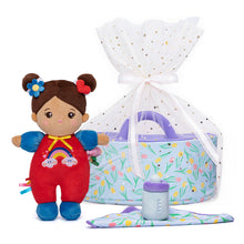 Load image into Gallery viewer, Bassinet Baby Doll - Name Personalizable, Tulle Ribbon Basket Wrap