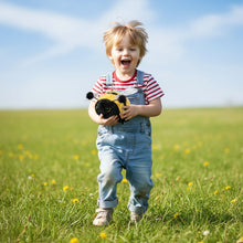 Load image into Gallery viewer, Soft Fur Bumblebee Plush Stuffed Animal Toy 7 Inch