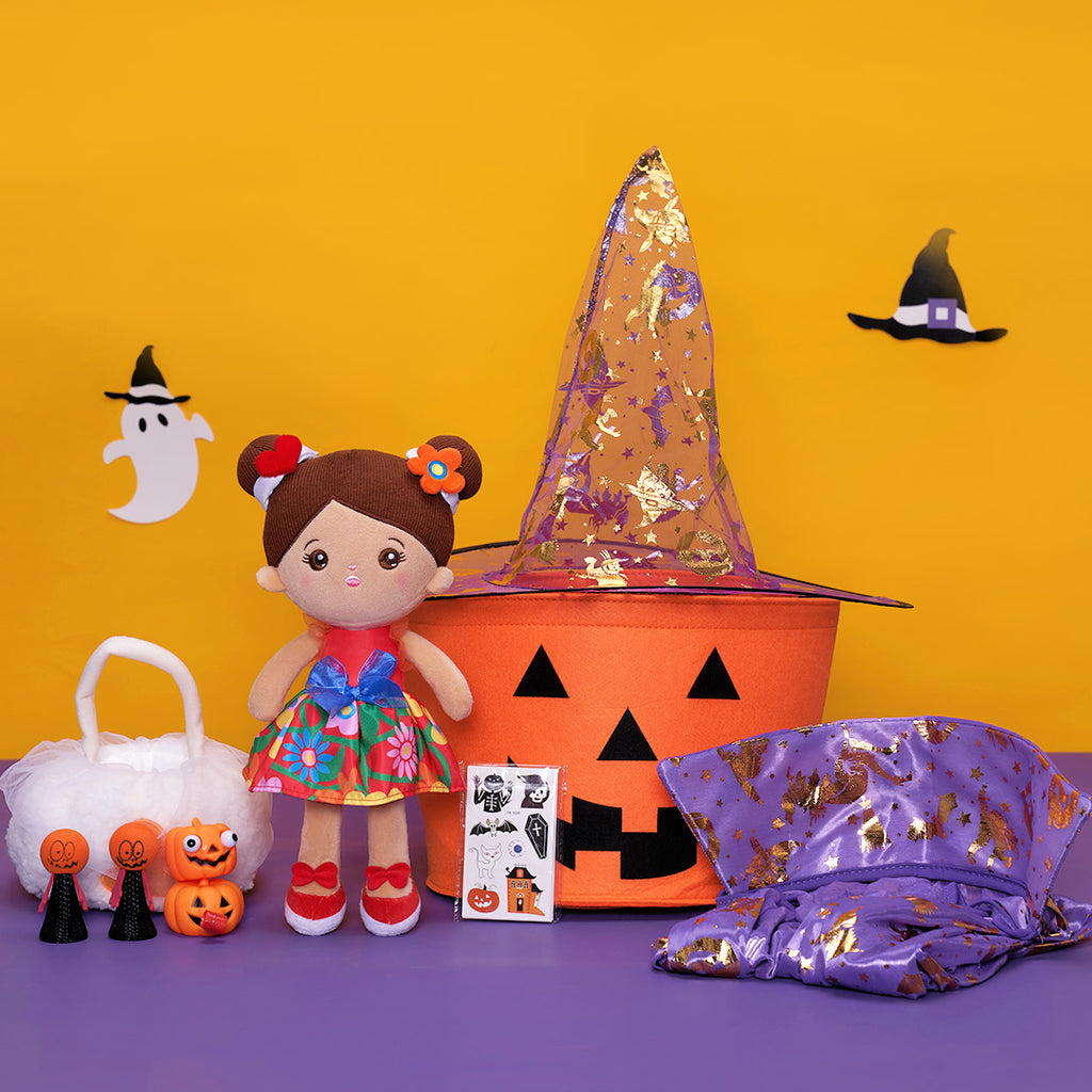 Halloween Limited Gift Set - Personalized Doll and Basket Bundle