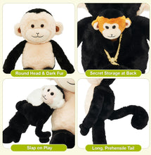 Load image into Gallery viewer, Capuchin Monkey Plush Stuffed Animal with 4 Babies