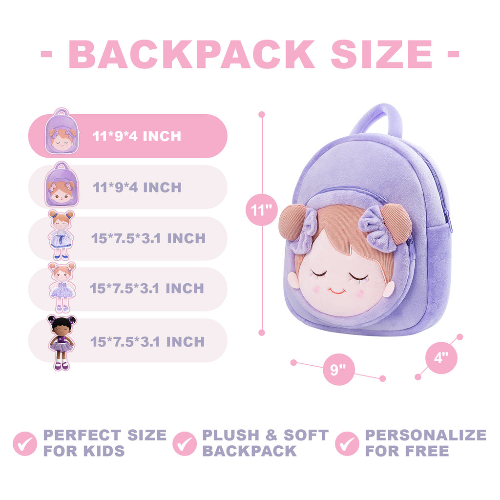 Personalized Iris Halloween Girl Doll + Backpack