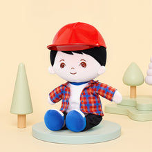 Load image into Gallery viewer, Personalized Plaid Jacket Plush Baby Boy Doll