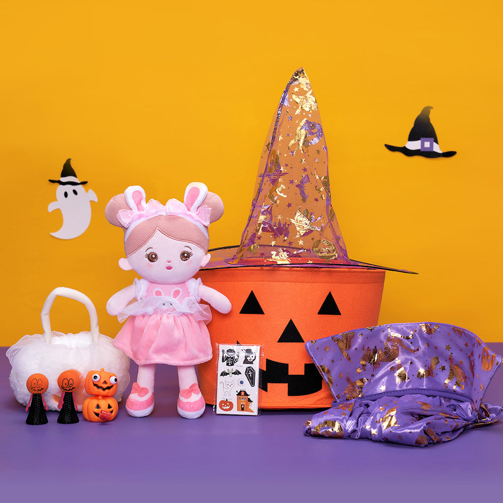 Halloween Limited Gift Set - Personalized Doll and Basket Bundle