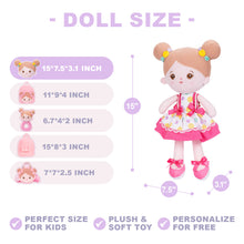 Load image into Gallery viewer, Personalized Pink Dot Girl Doll + Backpack