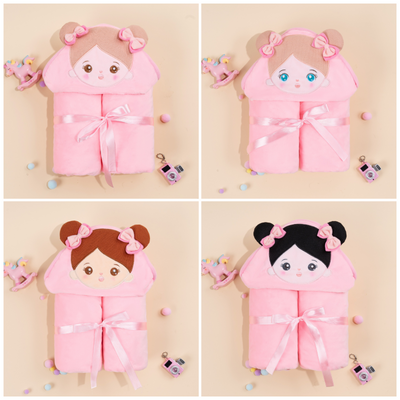 Personalized Baby Hooded Blanket 39 * 35 Inch - 4 Types