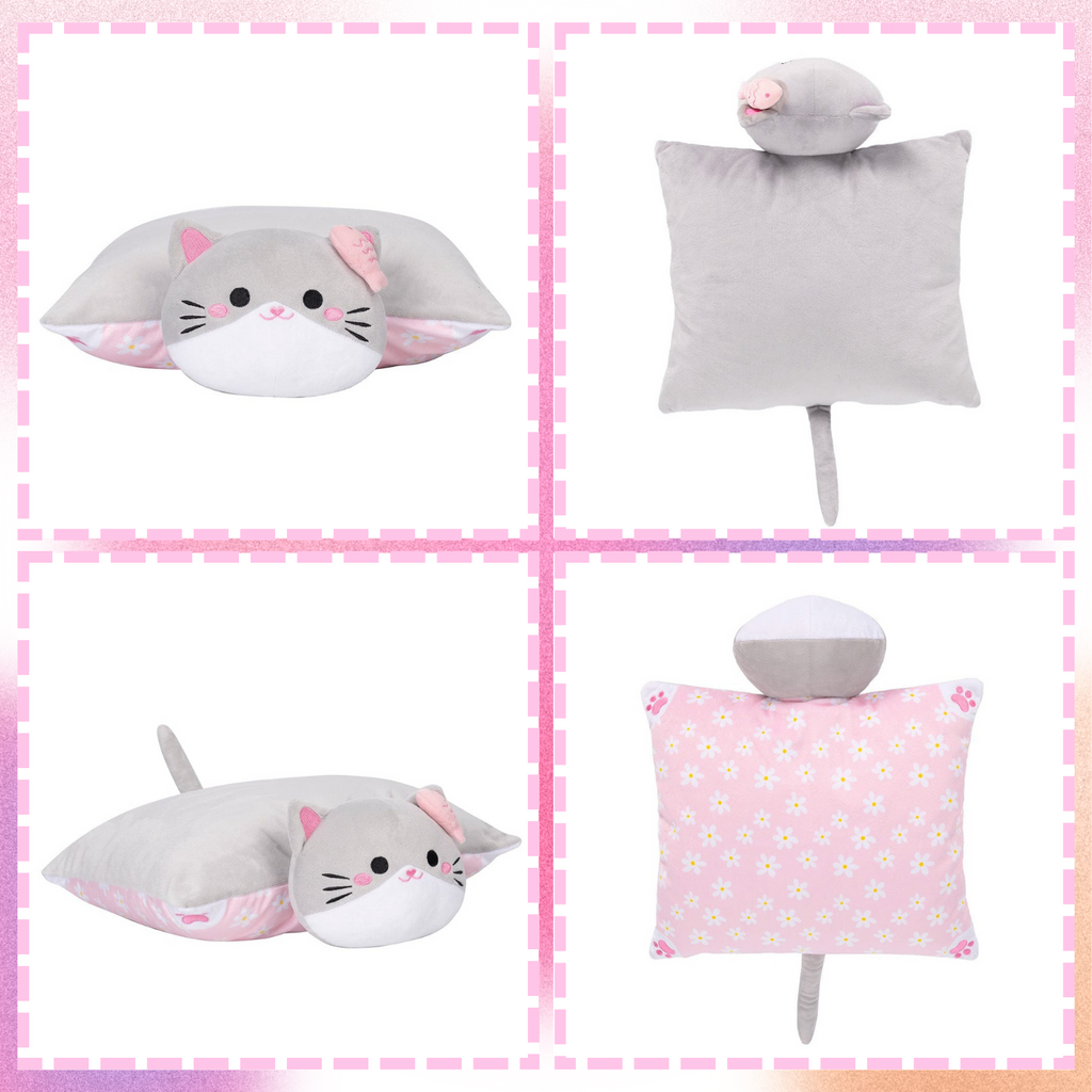 Personalized Kitten Cat Pillow & Hand Towel Gift Set