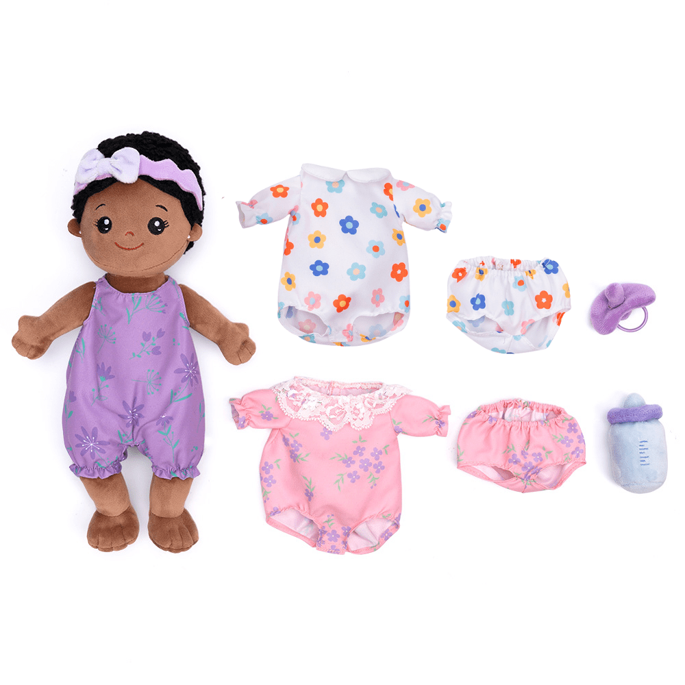 Personalized Dress-up Plush Baby Girl Doll Gift Set