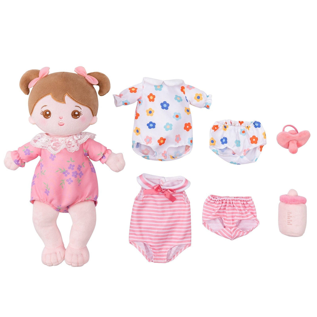 Personalized Dress-up Plush Baby Girl Doll Gift Set