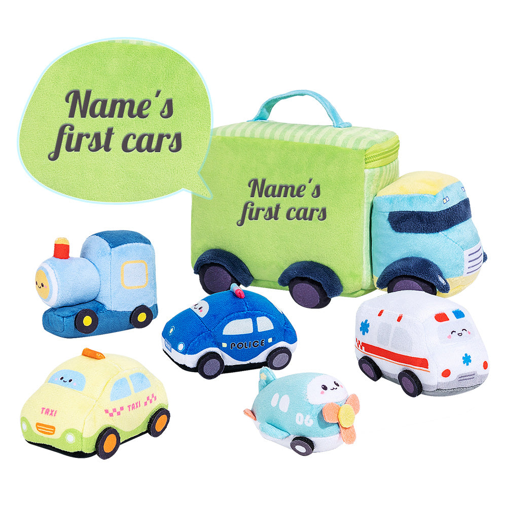 Personalized Baby's First Truck Car Sensory Toy Set