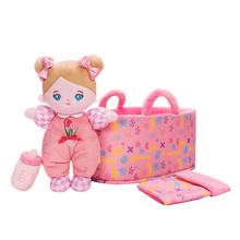 Load image into Gallery viewer, Personalized Blue Eyes Mini Plush Baby Girl Doll &amp; Gift Set