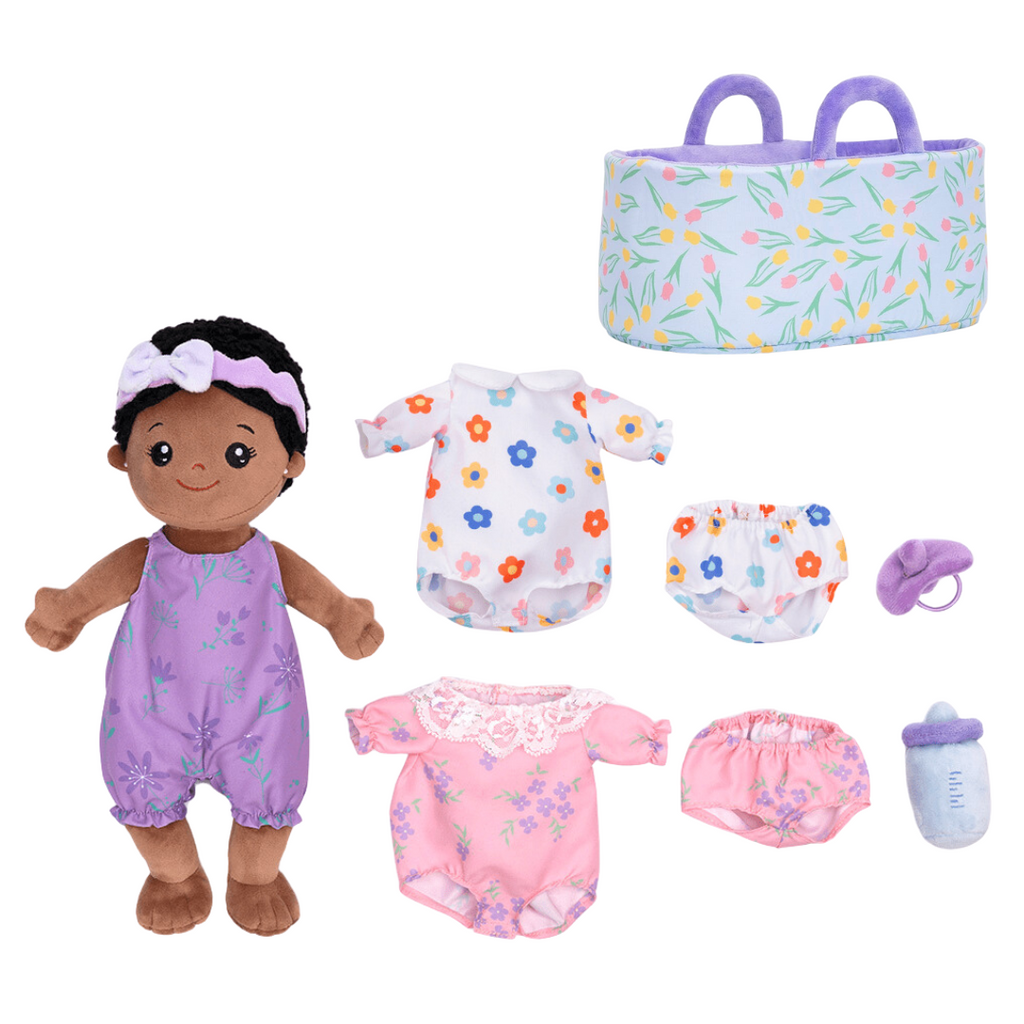 Personalized Dress-up Plush Baby Girl Doll Gift Set