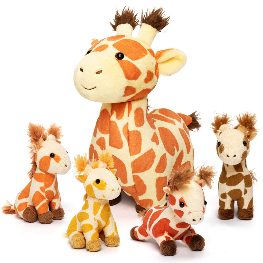 Plush Stuffed Animal Mommy with 4 Babies - 8 Themes