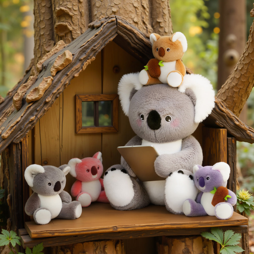 Plush Stuffed Animal Mommy with Babies - 8 Themes