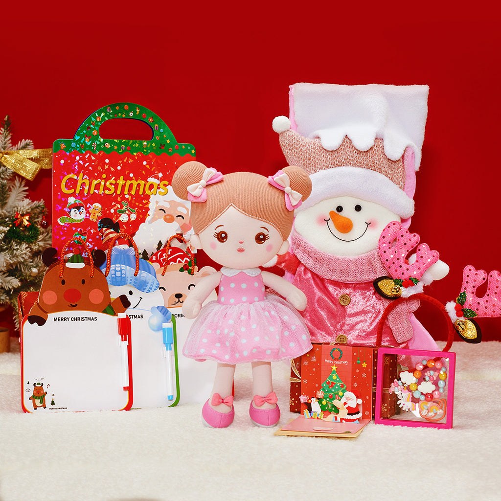 Personalized Christmas Doll and Stocking Gift Set