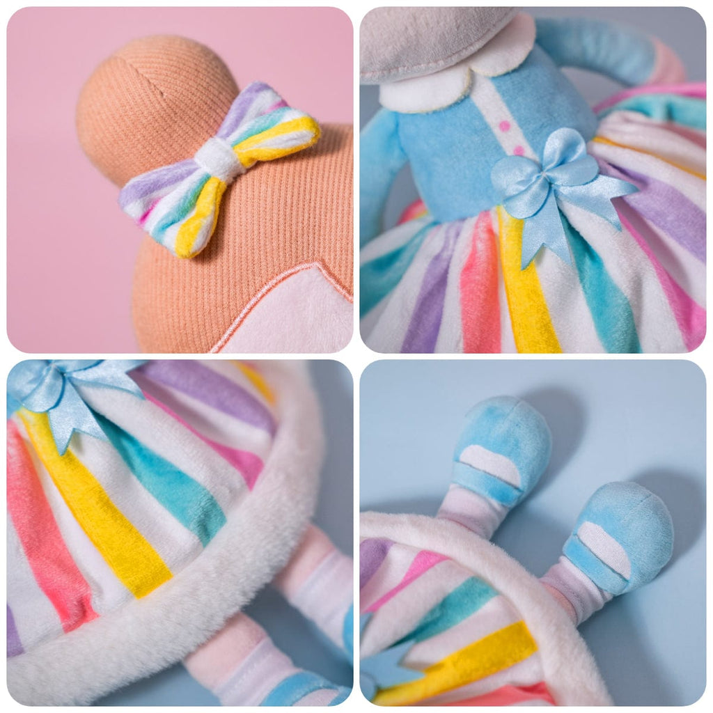 OUOZZZ Personalized Rainbow Plush Doll Iris Rainbow