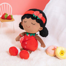 Load image into Gallery viewer, iFrodoll iFrodoll Personalized Deep Skin Tone Plush Strawberry Doll Red