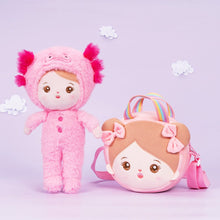 Load image into Gallery viewer, OUOZZZ Personalized Pink Newt Plush Baby Doll