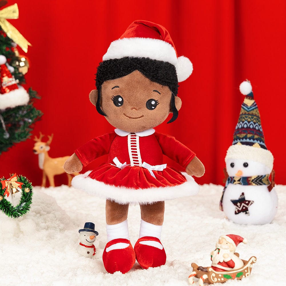 OUOZZZ Christmas Sale - Personalized Baby Doll + Backpack Combo Gift Set Christmas Red Girl Doll / Only Doll