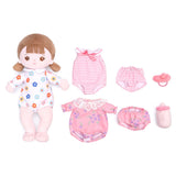 Personalized White Plush Mini Baby Girl Doll With Changeable Outfit