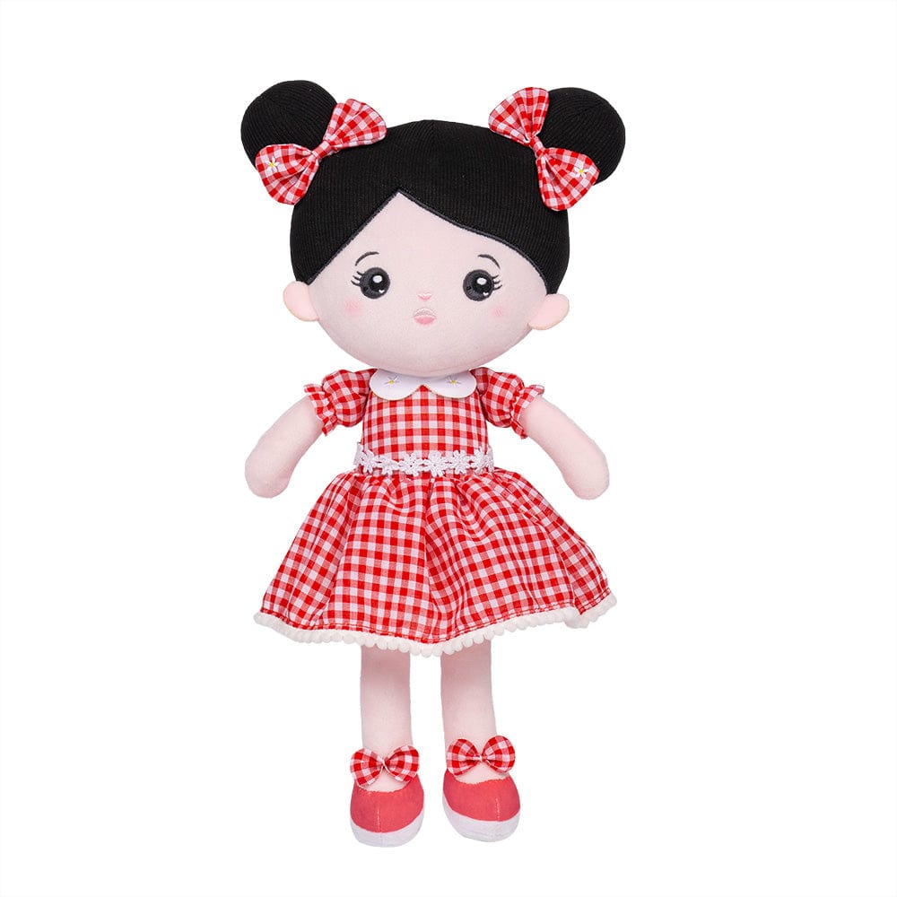 OUOZZZ Personalized Black Hair Boy & Girl Doll