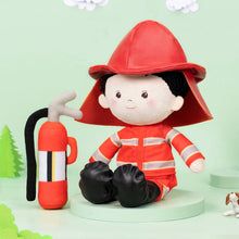 Load image into Gallery viewer, OUOZZZ Personalized Firemen Plush Baby Boy Doll Firemen