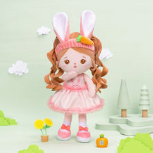 Load image into Gallery viewer, OUOZZZ Personalized Bunny Plush Baby Girl Doll &amp; Felt Gift Bag Set