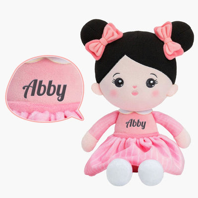 OUOZZZ Personalized Pink Black Hair Baby Doll Only Doll⭕️